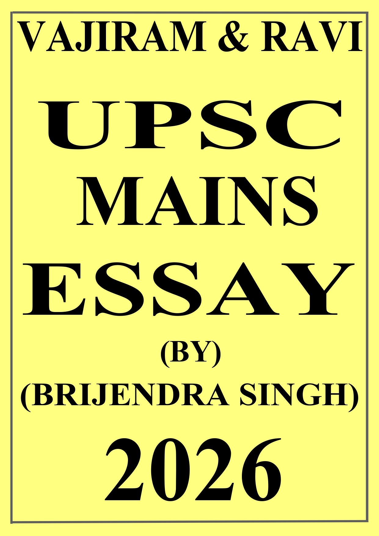 Vajiram And Ravi General Studies Printed Notes (Updated)